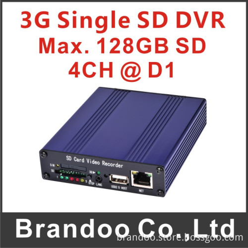 4 Channel D1 3G Mobile DVR, Works with 1PCS 128GB SD Card, Bd-301W
